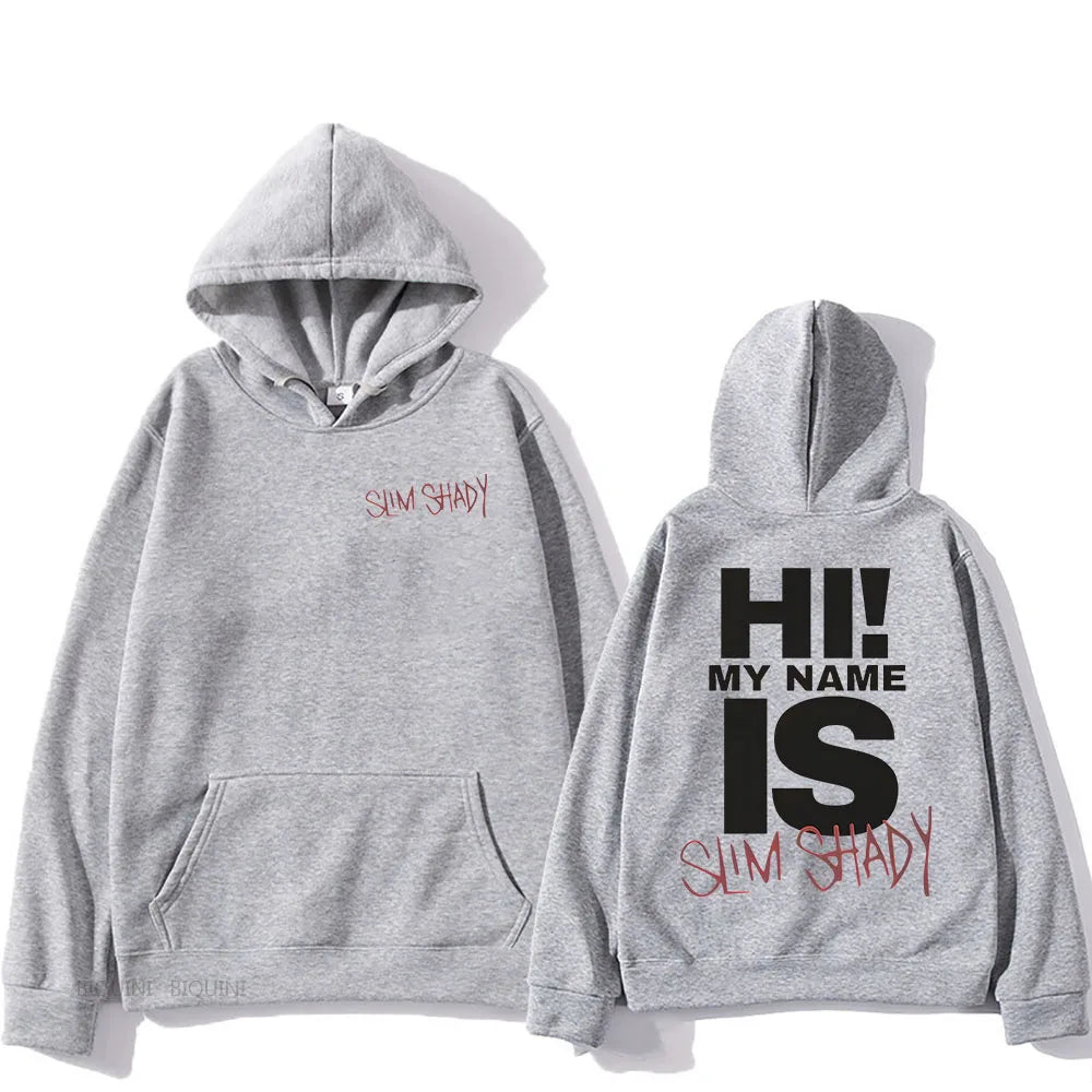 Eminem Slim Shady Hoodies Sudaderas Con Capucha Long Sleeve Men Women Sweatshirts with Hooded Fleece Unisex Pullovers