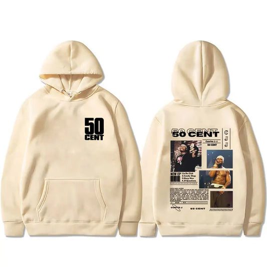 Rapper 50 Cent Curtis Tour 2025 Hoodie Male Casual Fleece Cotton Pullover Hoodies Men Women Hip Hop Fashion Oversized Sweatshirt
