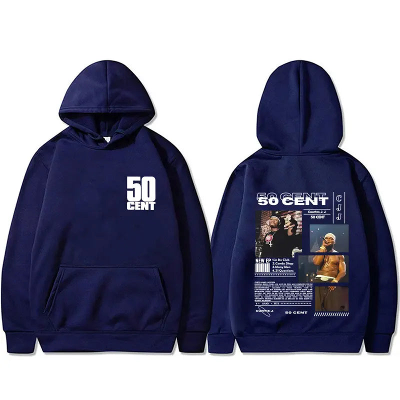 Rapper 50 Cent Curtis Tour 2025 Hoodie Male Casual Fleece Cotton Pullover Hoodies Men Women Hip Hop Fashion Oversized Sweatshirt