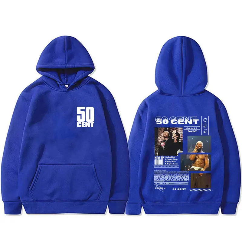 Rapper 50 Cent Curtis Tour 2025 Hoodie Male Casual Fleece Cotton Pullover Hoodies Men Women Hip Hop Fashion Oversized Sweatshirt