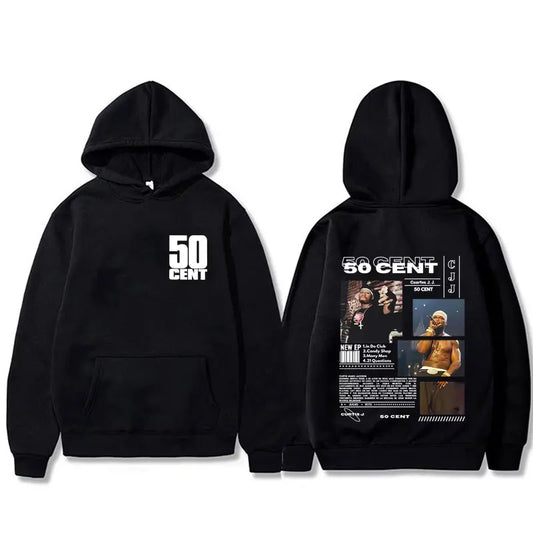 Rapper 50 Cent Curtis Tour 2025 Hoodie Male Casual Fleece Cotton Pullover Hoodies Men Women Hip Hop Fashion Oversized Sweatshirt