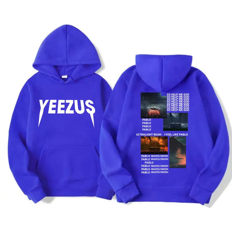 Rapper Kanye West Yeezus Hoodie The Life of Pablo Print Pullover Sweatshirt Men Women Fashion Vintage Hip Hop Hoodies Streetwear