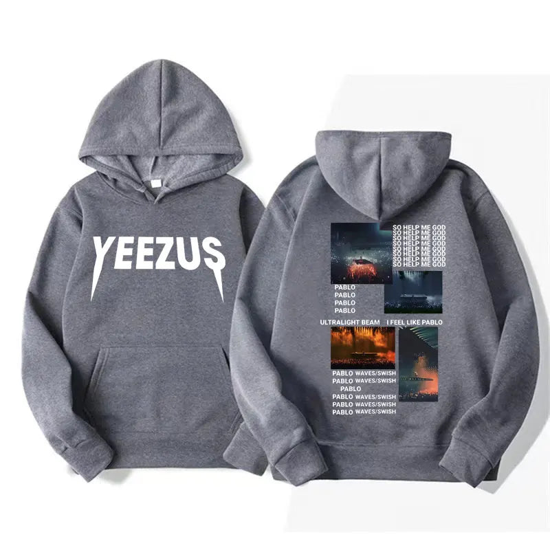 Rapper Kanye West Yeezus Hoodie The Life of Pablo Print Pullover Sweatshirt Men Women Fashion Vintage Hip Hop Hoodies Streetwear