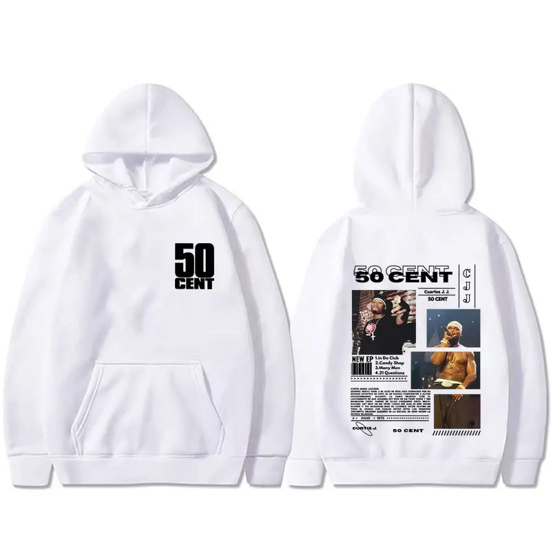 Rapper 50 Cent Curtis Tour 2025 Hoodie Male Casual Fleece Cotton Pullover Hoodies Men Women Hip Hop Fashion Oversized Sweatshirt
