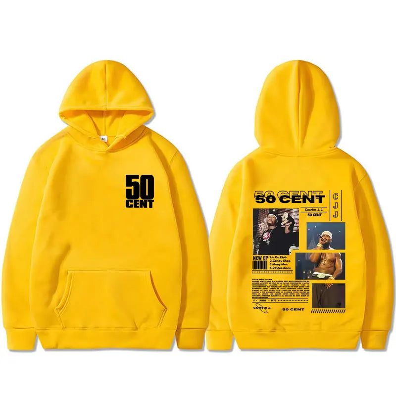 Rapper 50 Cent Curtis Tour 2025 Hoodie Male Casual Fleece Cotton Pullover Hoodies Men Women Hip Hop Fashion Oversized Sweatshirt