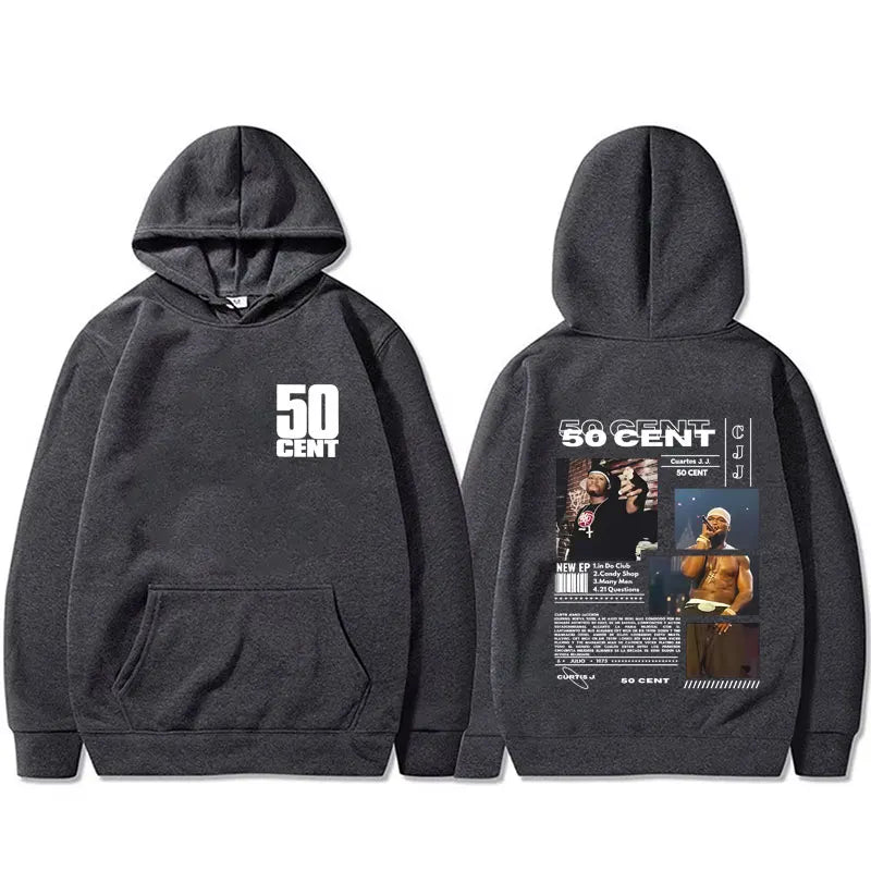 Rapper 50 Cent Curtis Tour 2025 Hoodie Male Casual Fleece Cotton Pullover Hoodies Men Women Hip Hop Fashion Oversized Sweatshirt