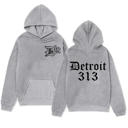 D12 Band Rapper Eminem 2025 Autumn and Winter 100% Cotton Printing Hoodie Detroit Michigan 313 Men Hip Hop Style Oversized Y2K