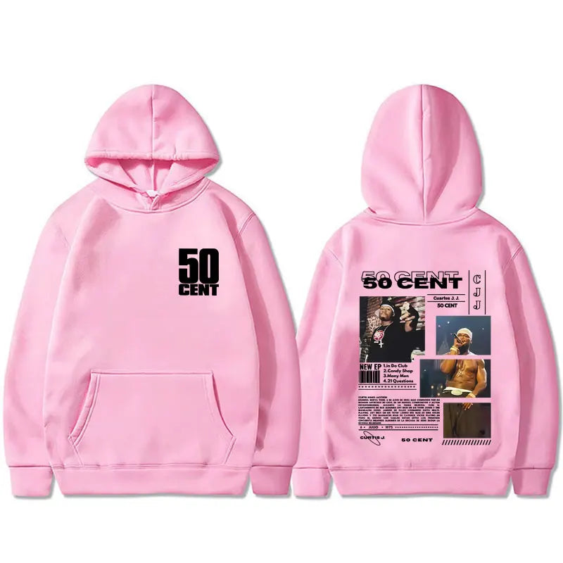 Rapper 50 Cent Curtis Tour 2025 Hoodie Male Casual Fleece Cotton Pullover Hoodies Men Women Hip Hop Fashion Oversized Sweatshirt