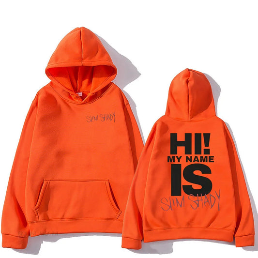 Eminem Slim Shady Hoodies Sudaderas Con Capucha Long Sleeve Men Women Sweatshirts with Hooded Fleece Unisex Pullovers